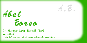 abel borso business card