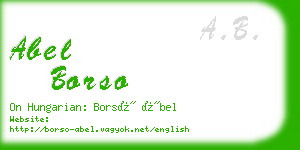 abel borso business card